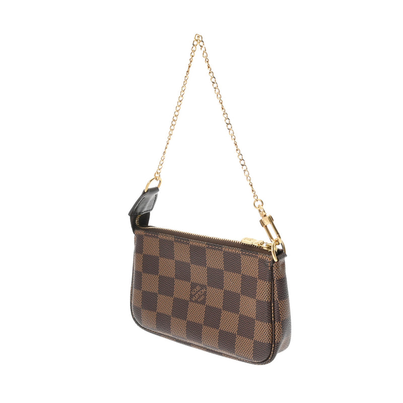 LOUIS VUITTON ルイヴィトン ダミエ ミニ ポシェット アクセソワール ブラウン N58009 レディース ダミエキャンバス アクセサリーポーチ ABランク 中古 銀蔵