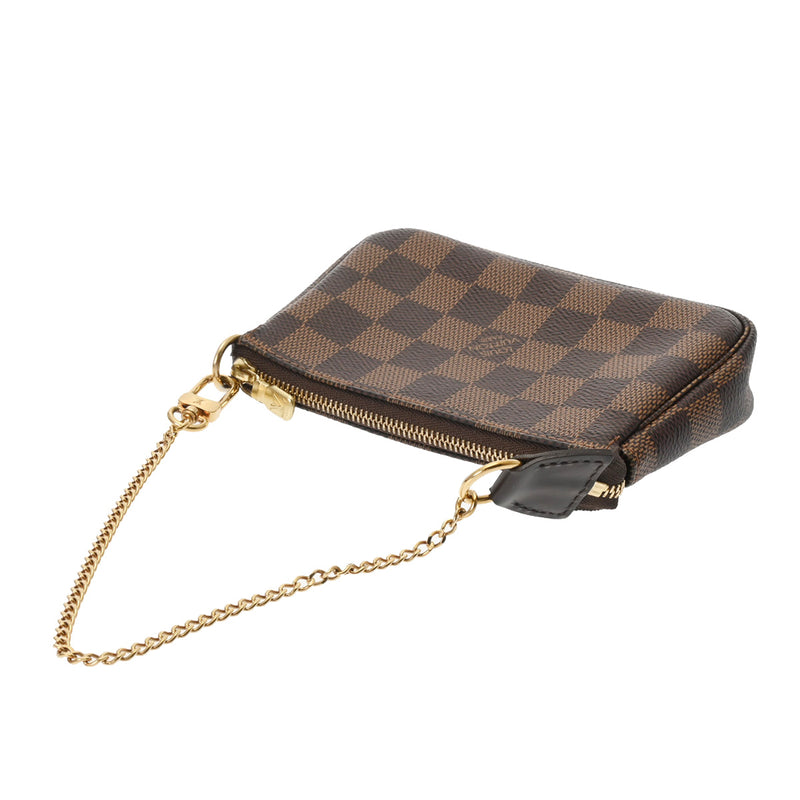 LOUIS VUITTON ルイヴィトン ダミエ ミニ ポシェット アクセソワール ブラウン N58009 レディース ダミエキャンバス アクセサリーポーチ ABランク 中古 銀蔵