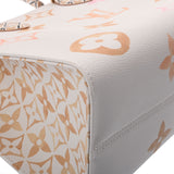 LOUIS VUITTON ルイヴィトン モノグラム バイザプール オンザゴー MM ホワイト/ピンク/ベージュ M22975 レディース レザー ハンドバッグ 新同 中古 銀蔵