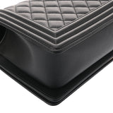 CHANEL シャネル ボーイシャネル チェーンショルダー 25cm ブラック A67086 レディース キャビアスキン ショルダーバッグ 新同 中古 銀蔵