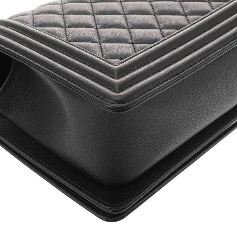 CHANEL シャネル ボーイシャネル チェーンショルダー 25cm ブラック A67086 レディース キャビアスキン ショルダーバッグ 新同 中古 銀蔵