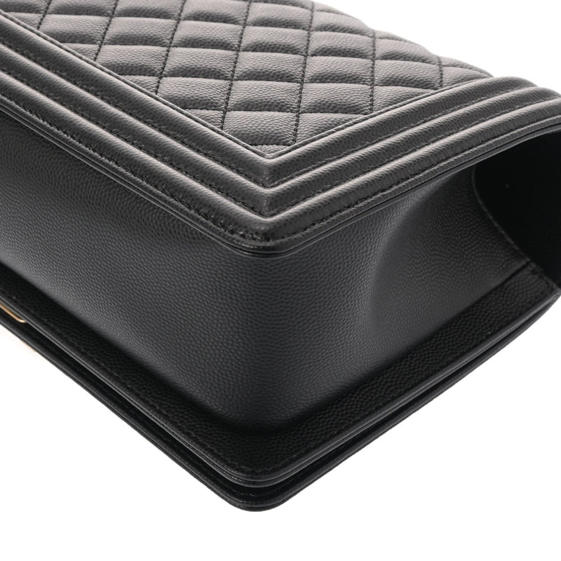 CHANEL シャネル ボーイシャネル チェーンショルダー 25cm ブラック A67086 レディース キャビアスキン ショルダーバッグ 新同 中古 銀蔵