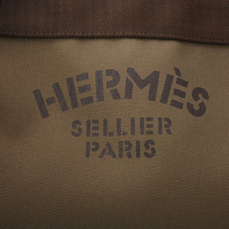 【未使用】HERMES エルメス キャンバストートバッグ カーキ エルメス サックドパンサージュ グルーム カーキ/オレンジ A刻印(2017