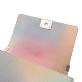 CHANEL シャネル ボーイシャネル チェーンショルダー 25cm レインボー A67086 レディース キャビアスキン ショルダーバッグ Aランク 中古 銀蔵