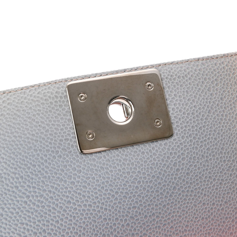 CHANEL シャネル ボーイシャネル チェーンショルダー 25cm レインボー A67086 レディース キャビアスキン ショルダーバッグ Aランク 中古 銀蔵