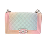 CHANEL シャネル ボーイシャネル チェーンショルダー 25cm レインボー A67086 レディース キャビアスキン ショルダーバッグ Aランク 中古 銀蔵