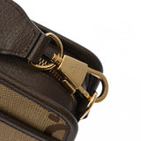 GUCCI グッチ ジャンボGG ミニバッグ キャメル/エボニー 696075 ユニセックス キャンバス レザー ショルダーバッグ Aランク 中古 銀蔵