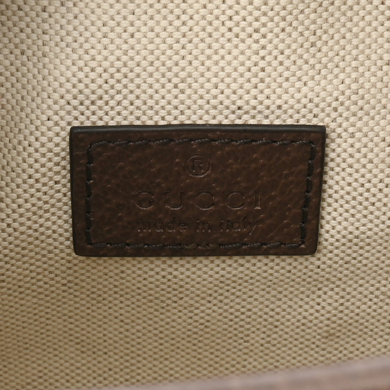 GUCCI グッチ ジャンボGG ミニバッグ キャメル/エボニー 696075 ユニセックス キャンバス レザー ショルダーバッグ Aランク 中古 銀蔵