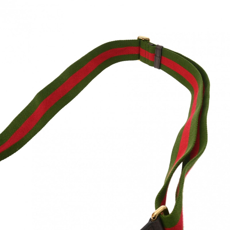 GUCCI グッチ ジャンボGG ミニバッグ キャメル/エボニー 696075 ユニセックス キャンバス レザー ショルダーバッグ Aランク 中古 銀蔵