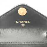 CHANEL シャネル Vステッチ チェーンウォレット ブラック レディース パイソン カーフスキン ショルダーバッグ Aランク 中古 銀蔵