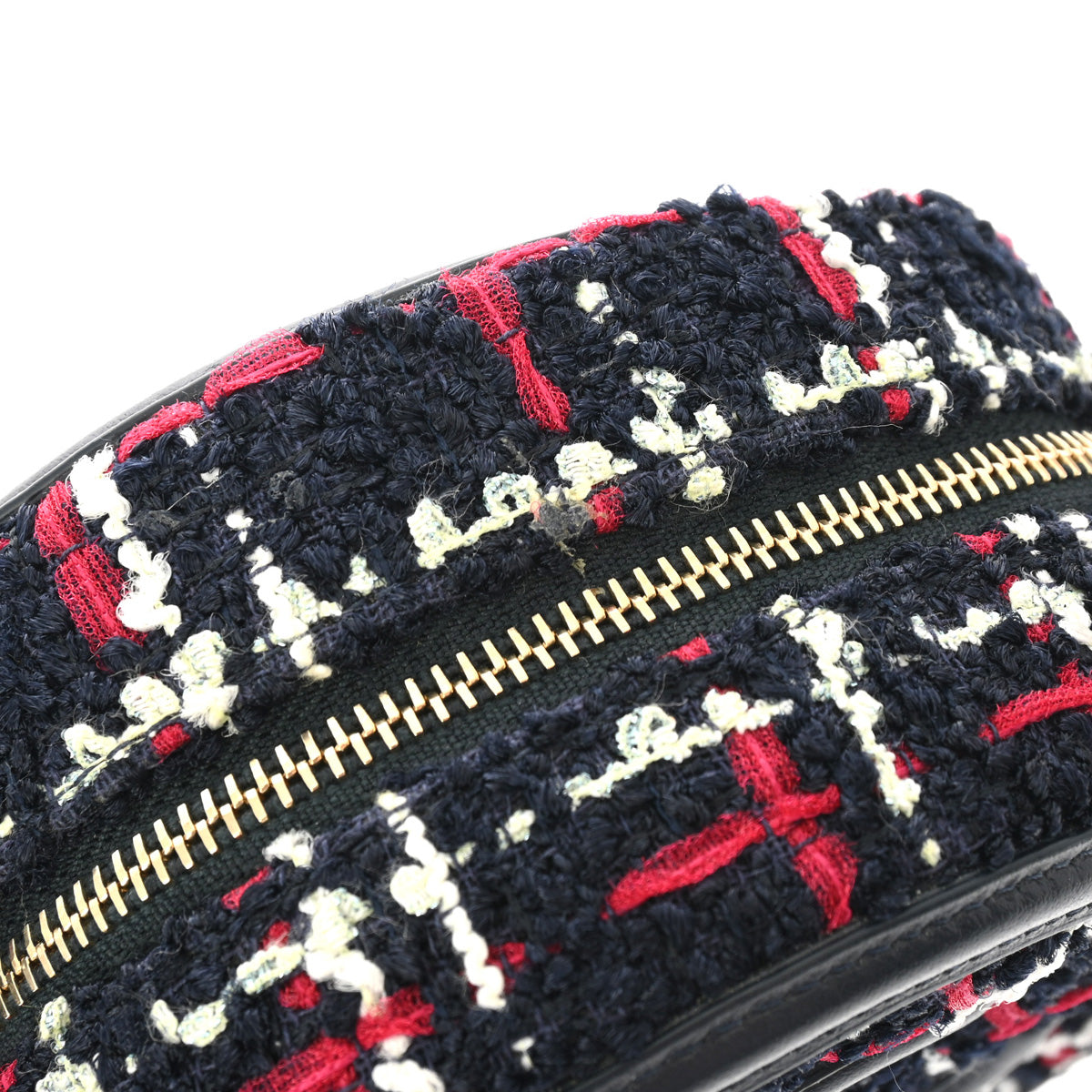 シャネル ラウンドチェーンショルダー CCフィリグリー ネイビー/レッド