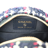 CHANEL シャネル ラウンドチェーンショルダー CCフィリグリー ネイビー/レッド/ホワイト AP0365 レディース ツイード レザー ショルダーバッグ 新同 中古 銀蔵