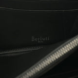 BERLUTI ベルルッティ イタウバ ロングジップ カリグラフィー ダークグレー系 E1117 メンズ スクリットレザー 長財布 ABランク 中古 銀蔵