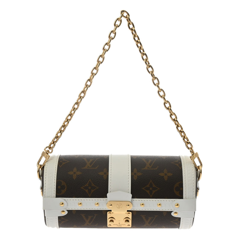 LOUIS VUITTON ルイヴィトン モノグラム パピヨン トランク 2WAY ホワイト/ブラウン M81485 レディース モノグラムキャンバス ショルダーバッグ Aランク 中古 銀蔵