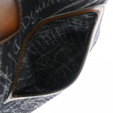 BERLUTI ベルルッティ トゥジュール トートバッグ インディゴデニム ダークブラウン U0262P メンズ アラベスクキャンバス/レザー ハンドバッグ Aランク 中古 銀蔵