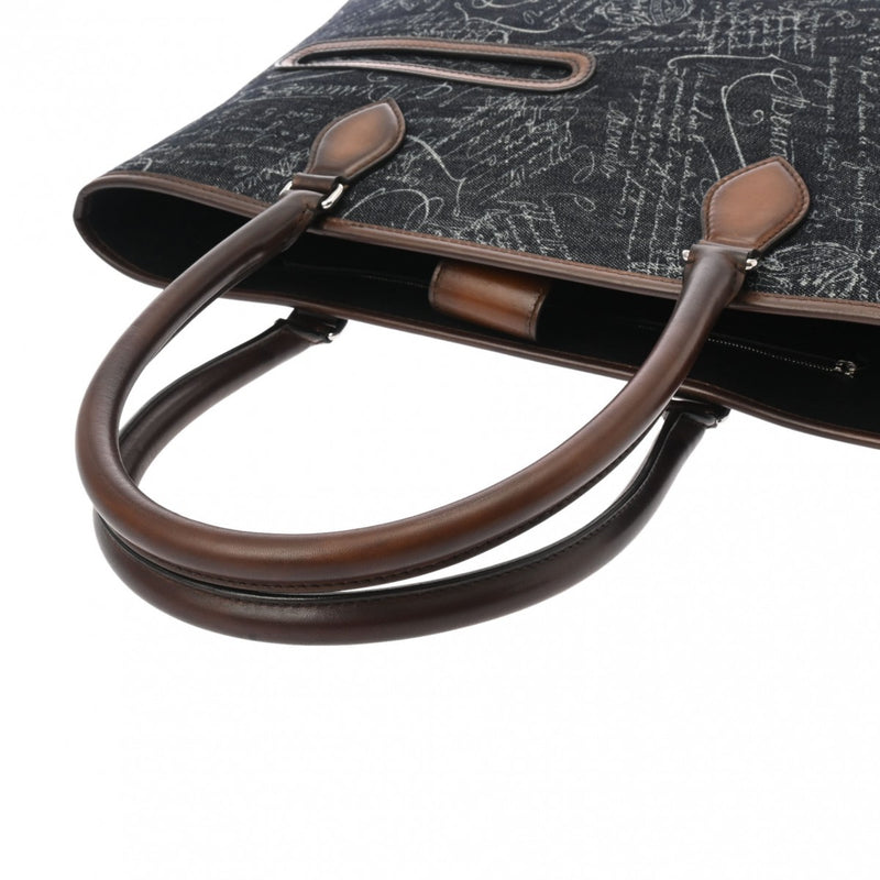 ベルルッティトゥジュール トートバッグ インディゴデニム ダーク