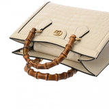 GUCCI グッチ ダイアナ スモール トートバッグ 2WAY アイボリー 688045 レディース クロコダイル バンブー ハンドバッグ 新同 中古 銀蔵