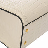 GUCCI グッチ ダイアナ スモール トートバッグ 2WAY アイボリー 688045 レディース クロコダイル バンブー ハンドバッグ 新同 中古 銀蔵