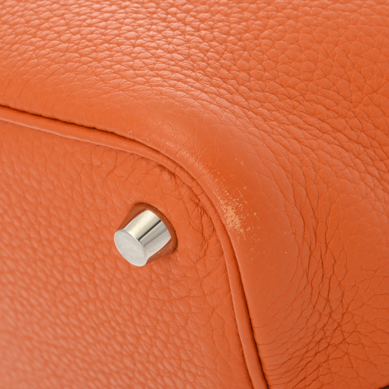 HERMES エルメス ピコタン ロック PM フー □Q刻印(2013年頃) レディース トリヨンモーリス ハンドバッグ Bランク 中古 銀蔵