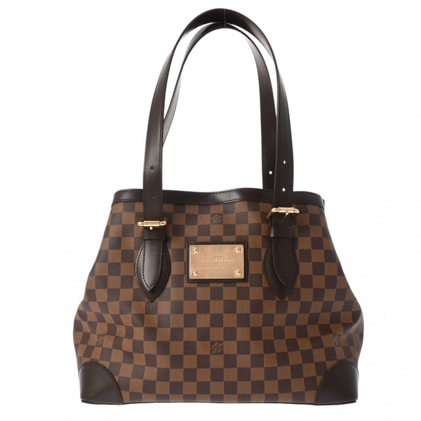 LOUIS VUITTON ルイヴィトン ダミエ ハムステッド MM トートバッグ ブラウン N51204 レディース ダミエキャンバス ハンドバッグ Aランク 中古 銀蔵