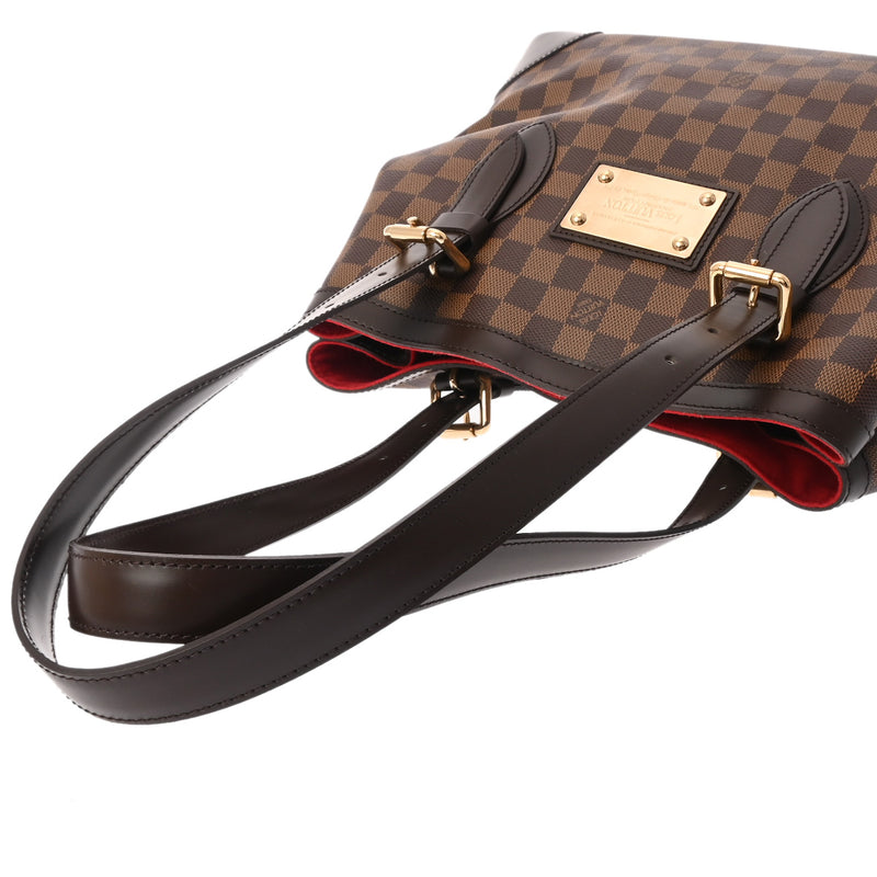 LOUIS VUITTON ルイヴィトン ダミエ ハムステッド MM トートバッグ ブラウン N51204 レディース ダミエキャンバス ハンドバッグ Aランク 中古 銀蔵