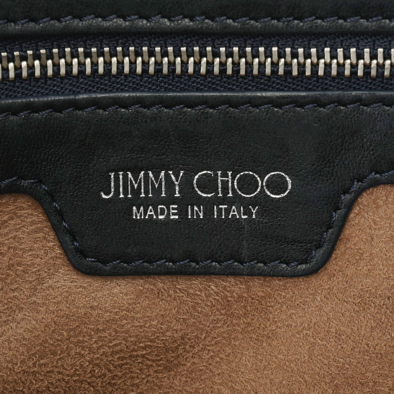 JIMMY CHOO ジミーチュウ スタースタッズ ブラック レディース レザー トートバッグ Bランク 中古 銀蔵