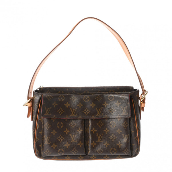 LOUIS VUITTON ルイヴィトン モノグラム ヴィバシテ GM ブラウン M51163 レディース モノグラムキャンバス ショルダーバッグ ABランク 中古 銀蔵