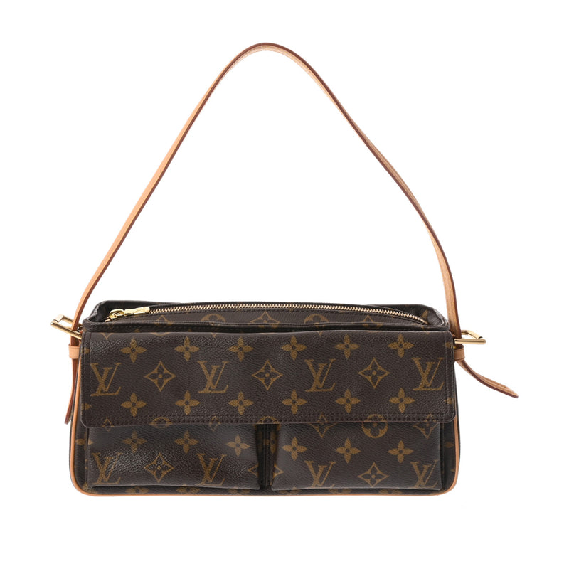 LOUIS VUITTON ルイヴィトン モノグラム ヴィバシテ MM セミショルダー ブラウン M51164 レディース モノグラムキャンバス ショルダーバッグ Aランク 中古 銀蔵