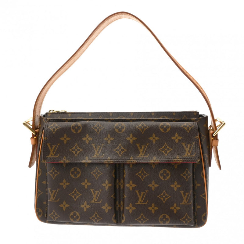 LOUIS VUITTON ルイヴィトン モノグラム ヴィバシテ GM ブラウン M51163 レディース モノグラムキャンバス ショルダーバッグ ABランク 中古 銀蔵