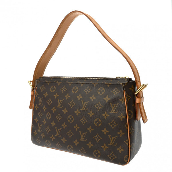 LOUIS VUITTON ルイヴィトン モノグラム ヴィバシテ GM ブラウン M51163 レディース モノグラムキャンバス ショルダーバッグ ABランク 中古 銀蔵