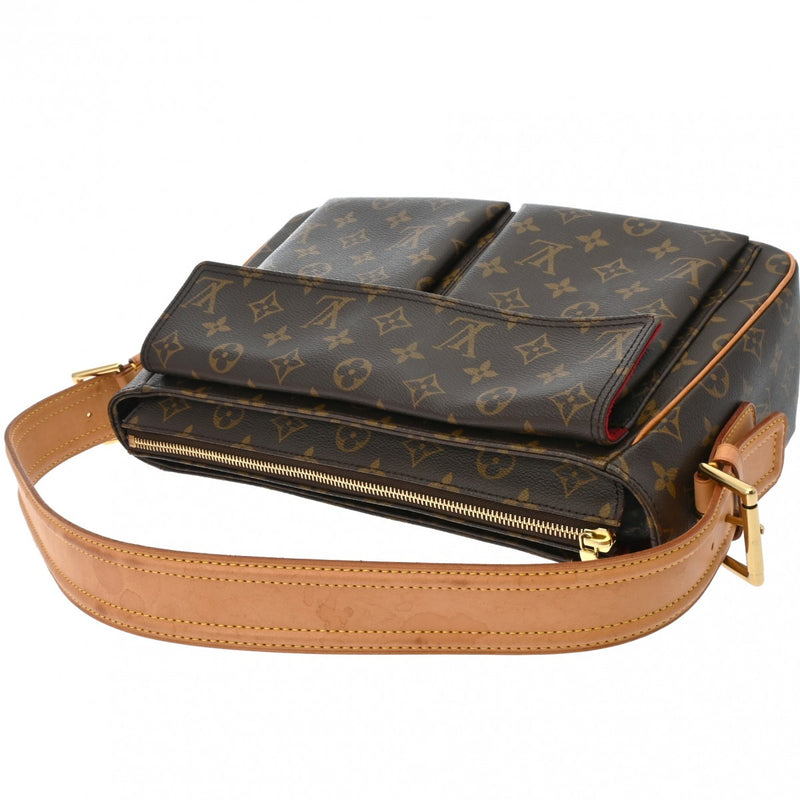 LOUIS VUITTON ルイヴィトン モノグラム ヴィバシテ GM ブラウン M51163 レディース モノグラムキャンバス ショルダーバッグ ABランク 中古 銀蔵