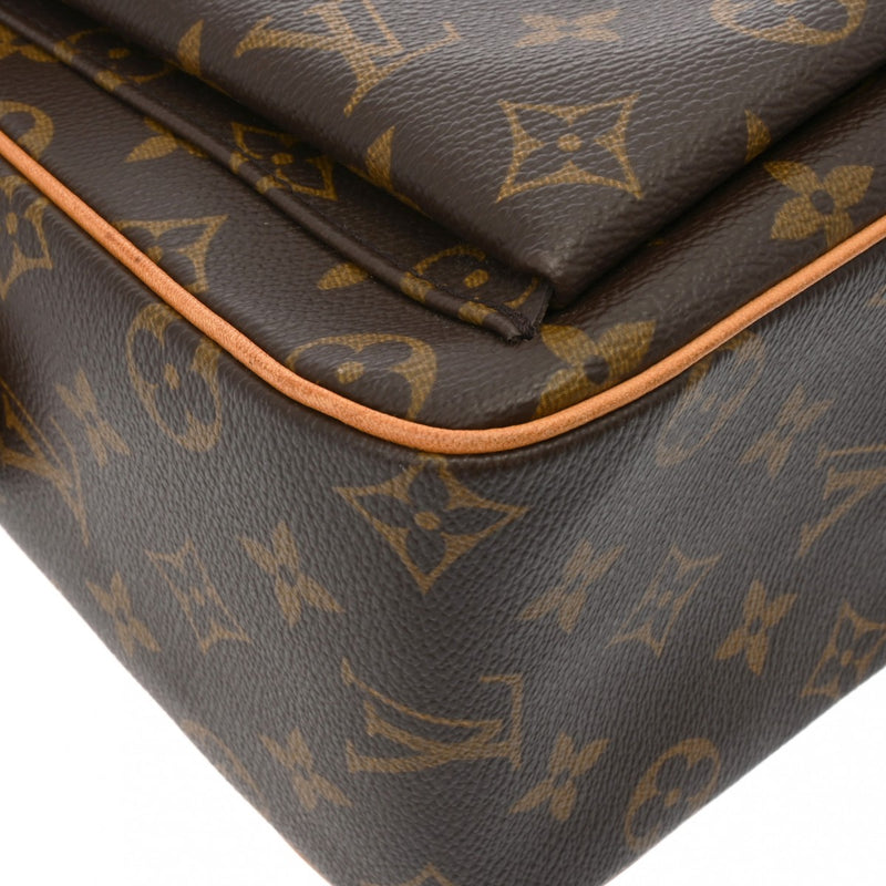 LOUIS VUITTON ルイヴィトン モノグラム ヴィバシテ GM ブラウン M51163 レディース モノグラムキャンバス ショルダーバッグ ABランク 中古 銀蔵