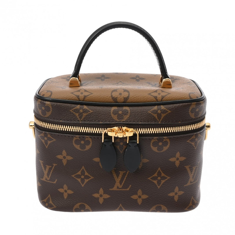 LOUIS VUITTON ルイヴィトン モノグラムリバース ヴァニティ NV PM 2WAYチェーンショルダー ブラウン M45165 レディース モノグラムキャンバス ハンドバッグ Aランク 中古 銀蔵