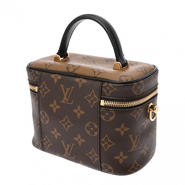 LOUIS VUITTON ルイヴィトン モノグラムリバース ヴァニティ NV PM 2WAYチェーンショルダー ブラウン M45165 レディース モノグラムキャンバス ハンドバッグ Aランク 中古 銀蔵