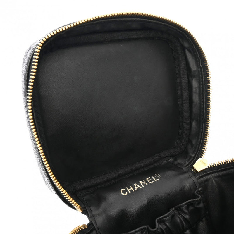 CHANEL シャネル バニティ ブラック A01998 レディース キャビアスキン ハンドバッグ ABランク 中古 銀蔵