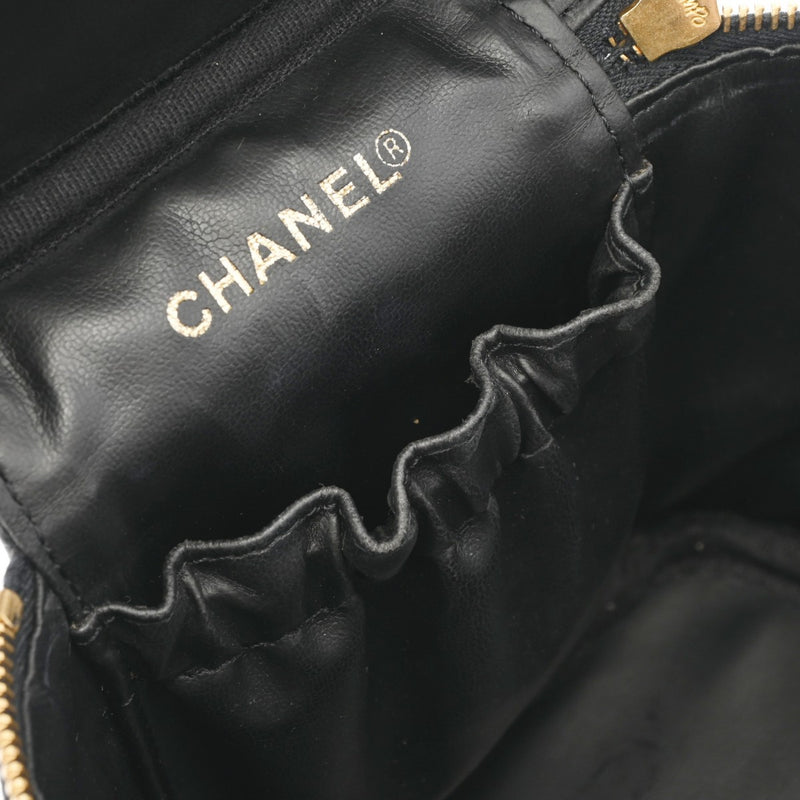 CHANEL シャネル バニティ ブラック A01998 レディース キャビアスキン ハンドバッグ ABランク 中古 銀蔵