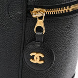 CHANEL シャネル バニティ ブラック A01998 レディース キャビアスキン ハンドバッグ ABランク 中古 銀蔵