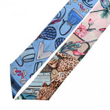 LOUIS VUITTON ルイヴィトン シュシュ ビーマインドフル リボン ブルー/グリーン M76644 レディース シルク100％ ブランド小物 ABランク 中古 銀蔵