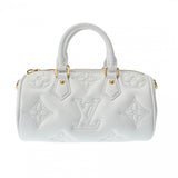 LOUIS VUITTON ルイヴィトン バブルグラム パピヨン BB 3WAY スノー M59827 レディース レザー ハンドバッグ ABランク 中古 銀蔵