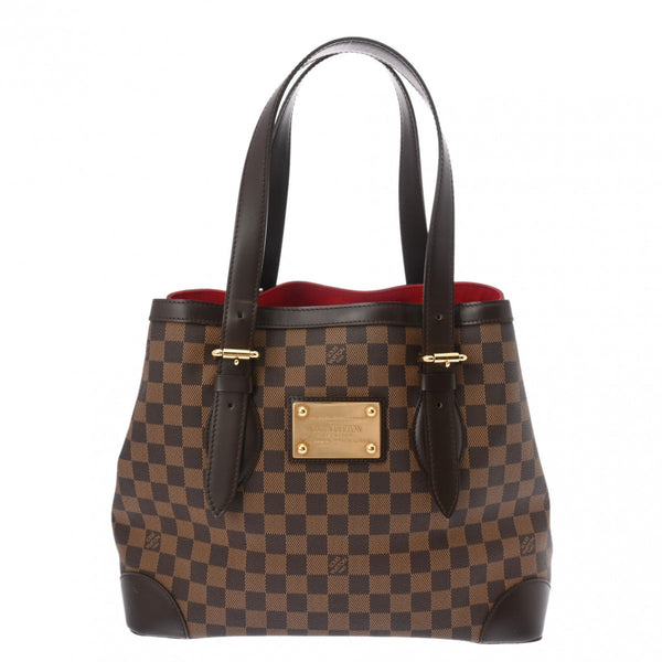 LOUIS VUITTON ルイヴィトン ダミエ ハムステッド MM ブラウン N51204 レディース ダミエキャンバス トートバッグ ABランク 中古 銀蔵