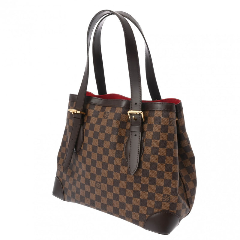 LOUIS VUITTON ルイヴィトン ダミエ ハムステッド MM ブラウン N51204 レディース ダミエキャンバス トートバッグ ABランク 中古 銀蔵