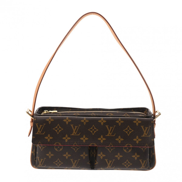 LOUIS VUITTON ルイヴィトン モノグラム ヴィバシテ MM セミショルダー ブラウン M51164 レディース モノグラムキャンバス ショルダーバッグ ABランク 中古 銀蔵
