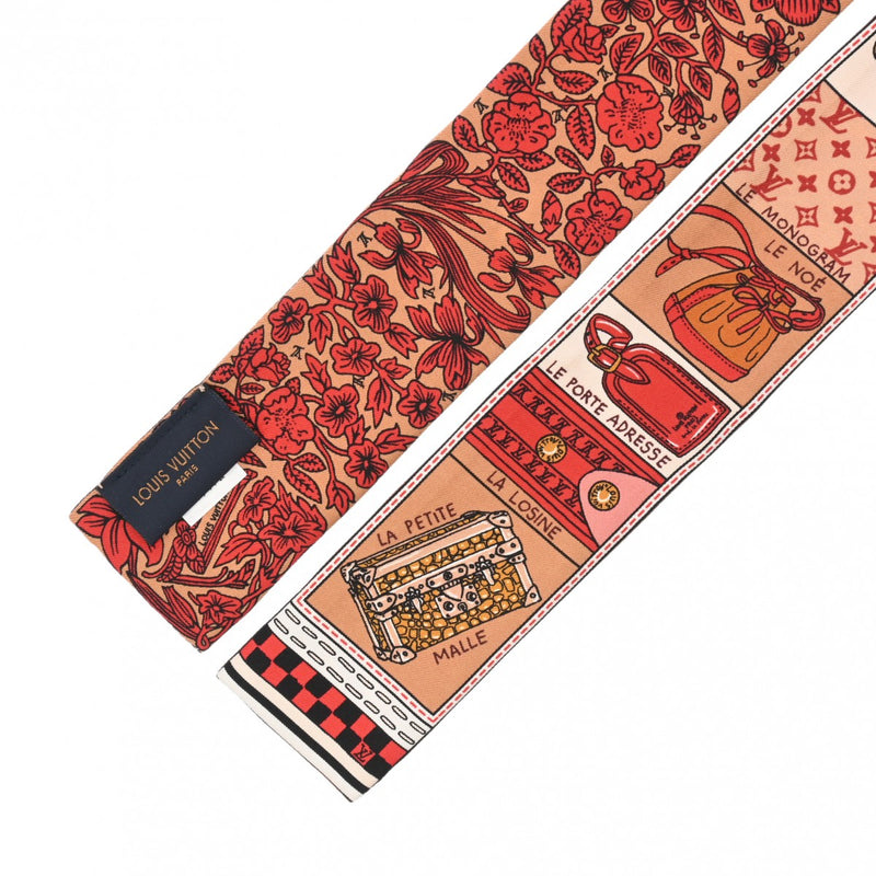 LOUIS VUITTON ルイヴィトン モノグラム バンドー BB ジュドゥルイ レッド/ベージュ M70856 レディース シルク100％ スカーフ Aランク 中古 銀蔵