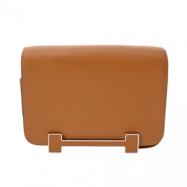 HERMES エルメス ゲタ キャラメル U刻印(2022年頃) レディース シェーブル ショルダーバッグ Aランク 中古 銀蔵