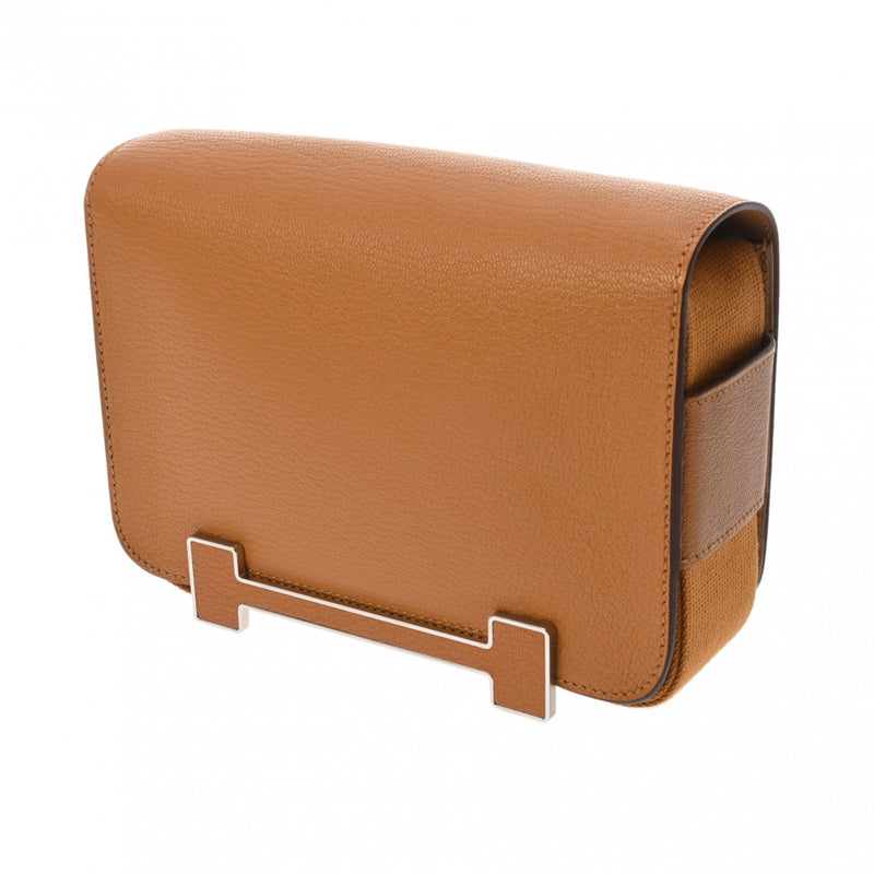 HERMES エルメス ゲタ キャラメル U刻印(2022年頃) レディース シェーブル ショルダーバッグ Aランク 中古 銀蔵