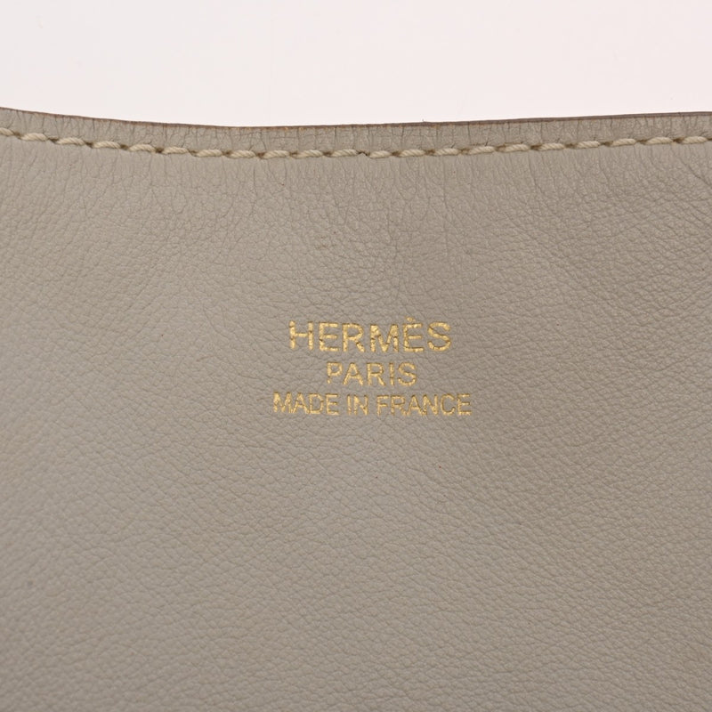 HERMES エルメス ドゥブルセンス 28 リバーシブル ザンギーヌ/パールグレー □R刻印(2014年頃) レディース ヴォースイフト トートバッグ Bランク 中古 銀蔵