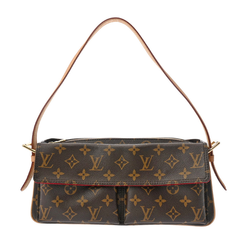 LOUIS VUITTON ルイヴィトン モノグラム ヴィバシテ MM セミショルダー ブラウン M51164 レディース モノグラムキャンバス ショルダーバッグ ABランク 中古 銀蔵