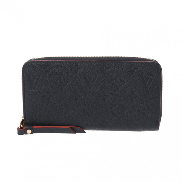 LOUIS VUITTON ルイヴィトン モノグラムアンプラント ジッピーウォレット マリーヌルージュ M62121 ユニセックス レザー 長財布 ABランク 中古 銀蔵