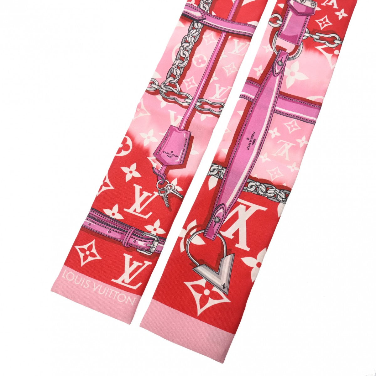 ルイヴィトンバンドーモノグラム コンフィテンシャル ピンク/レッド