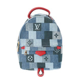 LOUIS VUITTON ルイヴィトン モノグラム パームスプリングス バックパックMINI ブルー M45043 レディース モノグラムデニム リュック・デイパック 新同 中古 銀蔵